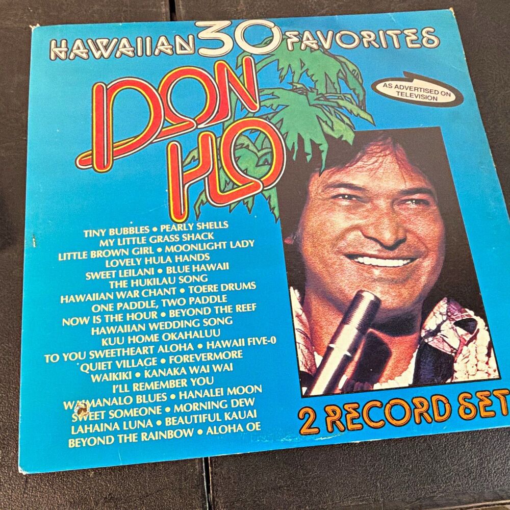 Don Ho Hawaiian 30 Favorites Vinyl 2LP Record Tee Vee TVLP 78040 Stereo 1978